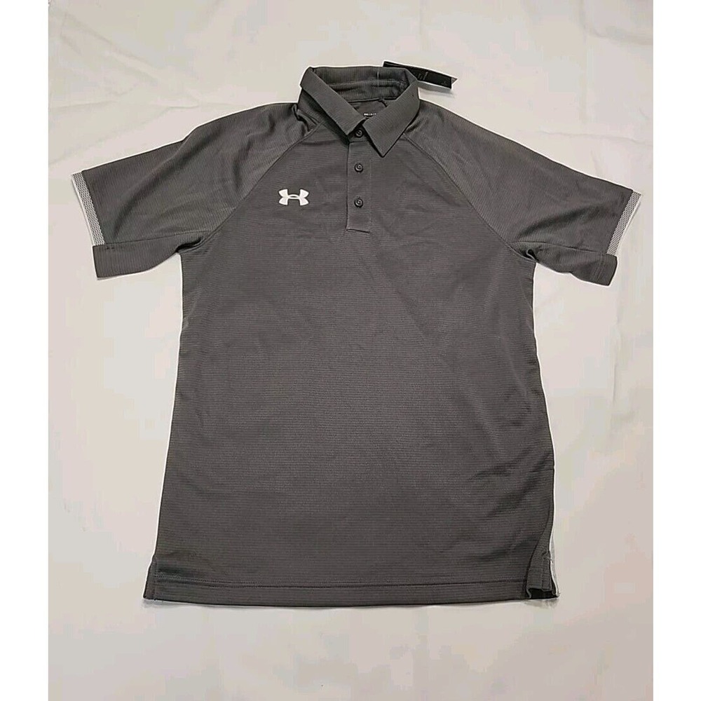 Under Armour Polo Heat Gear Loose Fit Polo Shirt‎ Men's Size Sm Gray
